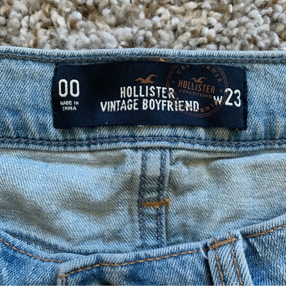 HOLLISTER Boyfriend Jeans Light Wash Low Rise - Picture 4 of 5